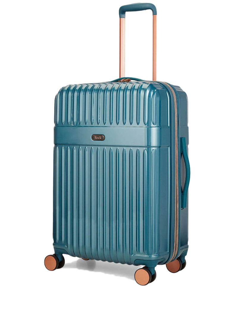 Rock Selene blue medium suitcase, imported from the UK