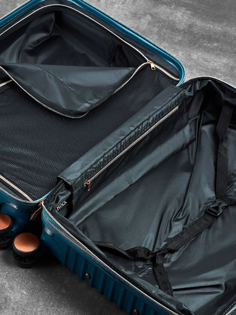 Rock Selene blue medium suitcase, imported from the UK