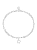 Next Estella Bartlett Silver Tone Flower and Heart Sienna Bracelet Fashion Bracelet 16.5cm- Buy online at McGrocer