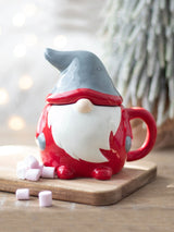 Next Something Different Red and Grey Christmas Gonk Lidded Ceramic Mug 300ml- Buy online at McGrocer