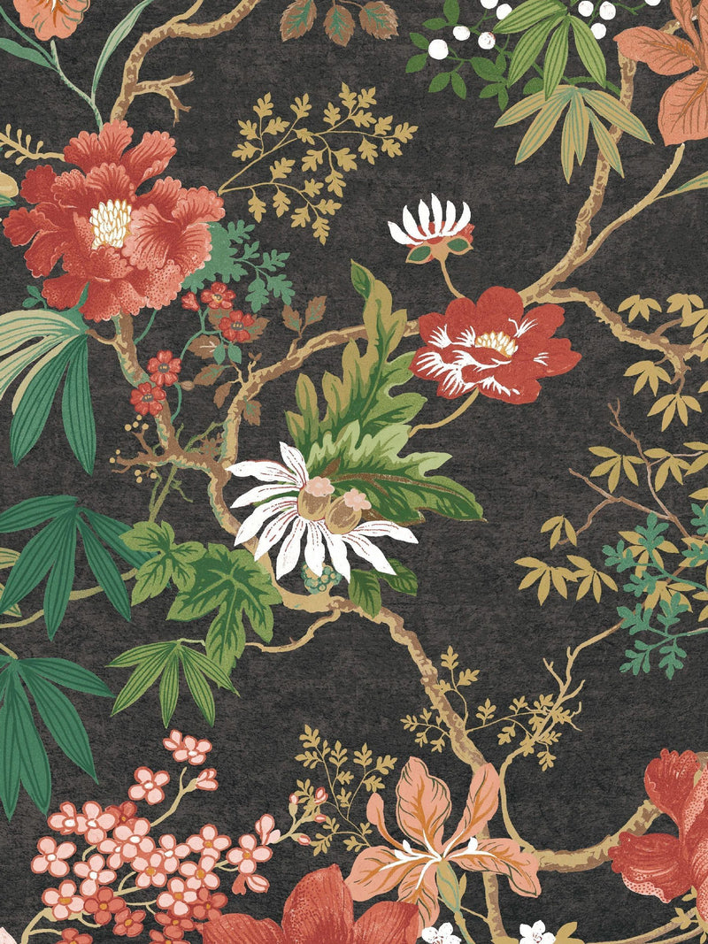 Graham & Brown Black Kimono mural 4M, imported from the UK