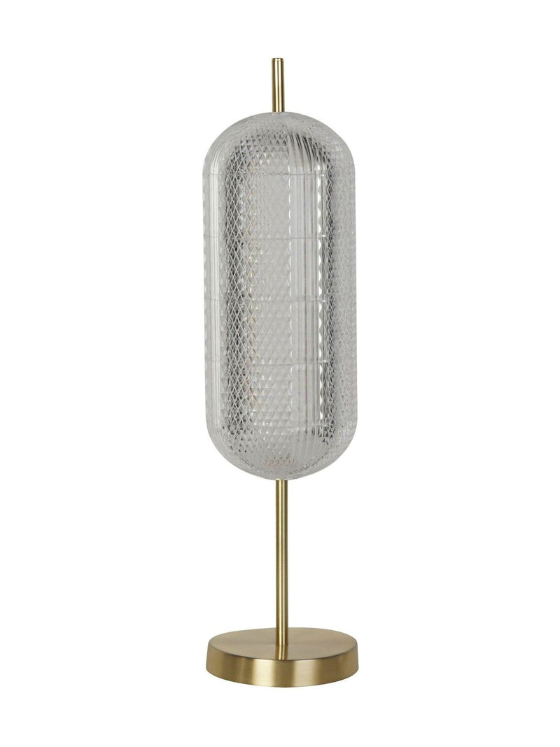 Searchlight Tuscany satin brass LED table lamp 60cm (British brand)