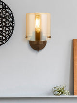 Next Searchlight Mocha and Amber Santorini 1 Wall Light- Buy online at McGrocer