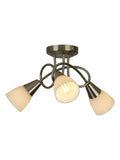 Searchlight satin silver Thames 3-light ceiling light - British product