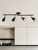 Next Searchlight Focus 4 Black and Chrome Spotlight Ceiling Light- Buy online at McGrocer