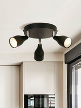 Next Searchlight Astro Black and Chrome 3-Light Spotlight Ceiling Light, 16cm Height- Buy online at McGrocer