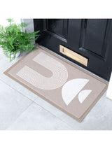 Next Artsy Mats Multi Beige Half Moon Abstract Indoor Outdoor Doormat 70cm x 40cm- Buy online at McGrocer