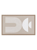 Artsy Mats beige half moon abstract doormat 70x40cm - British product