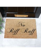 Next Artsy Mats Natural and Black No Riff Raff Doormat 60cm x 40cm- Buy online at McGrocer