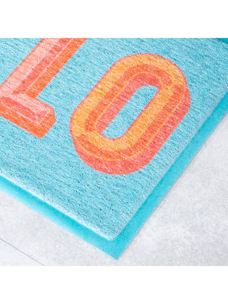Artsy Mats Blue Hello doormat (British brand)
