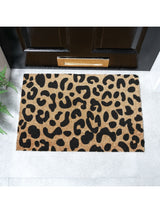 Next Artsy Mats Natural and Black Leopard Print Doormat 60x40cm- Buy online at McGrocer