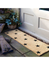 Next Artsy Mats Natural and Black Multi Stars Patio Doormat 120cm x 40cm- Buy online at McGrocer