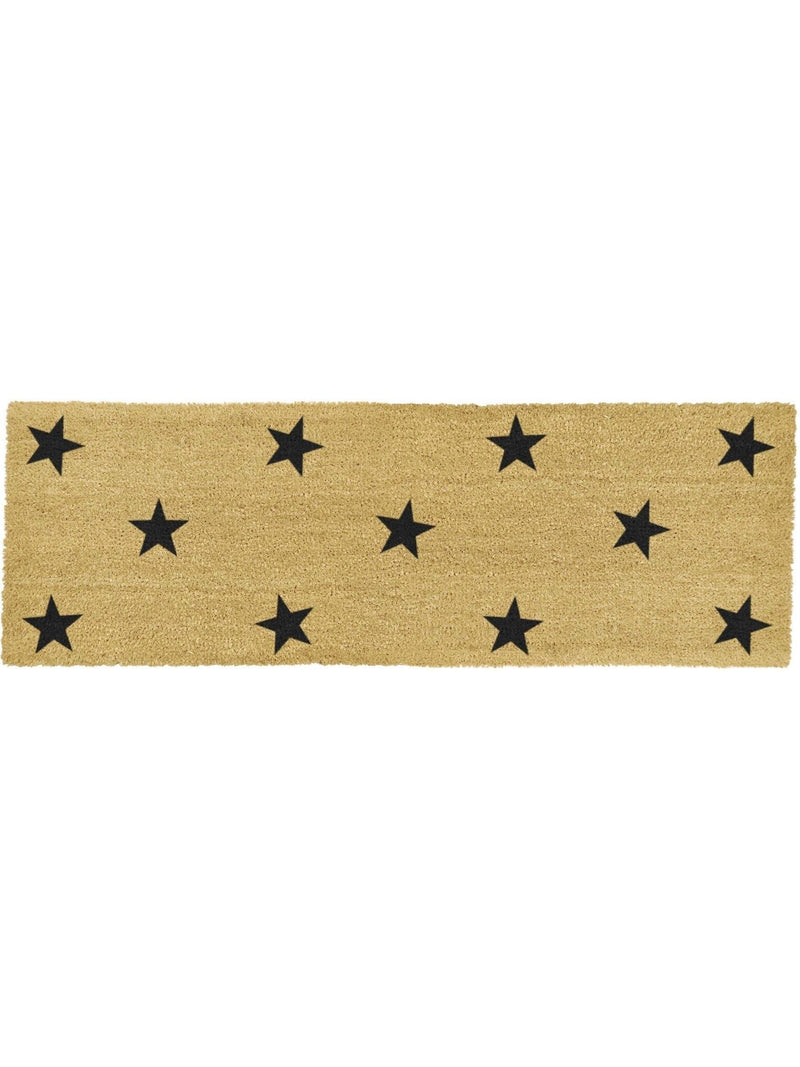 Artsy Mats doormat natural and black multi stars 120x40cm, UK version