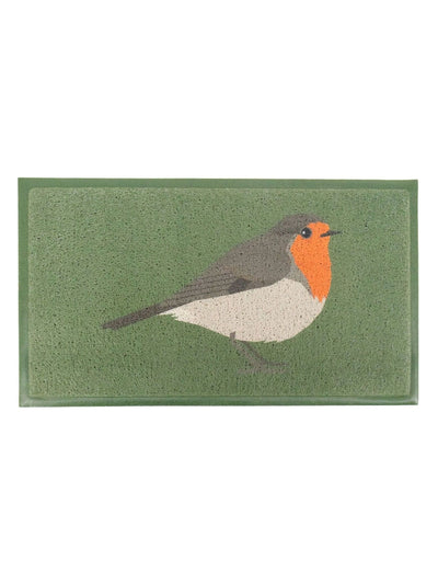 Next Artsy Mats Green Christmas Robin Doormat 70cm x 40cm- Buy online at McGrocer