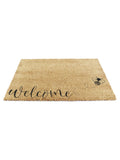 Artsy Mats natural and black bee doormat, UK version