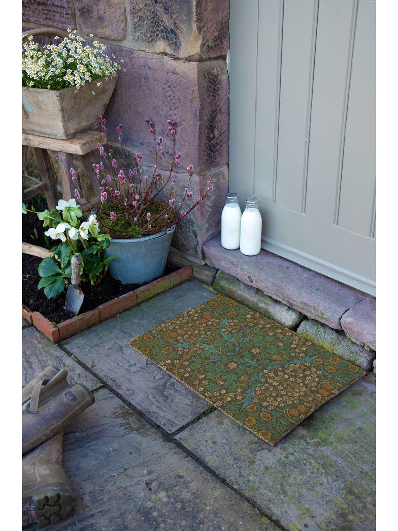 Artsy Mats brown William Morris tulips doormat 60x40cm - British product