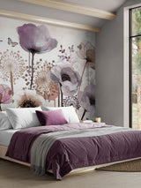 Next Art For The Home Purple Poppy Mural, 4m- Buy online at McGrocer