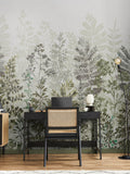 Art For The Home sage leaf silhouette 3M mural, UK version