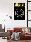 Pyramid International Nirvana Smiley framed poster 61 x 91.5cm, imported from the UK