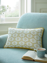 Next Laura Ashley Norton Yellow Ochre 100% Cotton Cushion 30cm x 50cm- Buy online at McGrocer