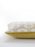 Laura Ashley yellow ochre cotton cushion with plush pad, imported from the UK