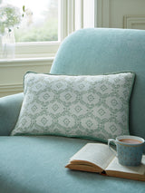 Next Laura Ashley Sage Green 100% Cotton Norton Cushion 30 x 50 cm- Buy online at McGrocer