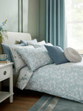 Laura Ashley Mirabelle Blue Pale Seaspray duvet cover and pillowcase set, UK version