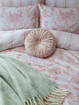 Laura Ashley Pink Blush Reversible Tuileries Duvet Cover and Pillowcase Set