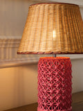 Nina Campbell Pink Chantilly ceramic table lamp 48cm - British product