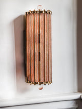 Next Rockett St George Pink/Brass Vintage Ribbed Glass Wall Light- Buy online at McGrocer