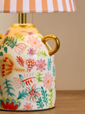 Lucy Tiffney small floral print ceramic table lamp, UK version