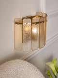 Lipsy crackle glass wall light in champagne gold - British product