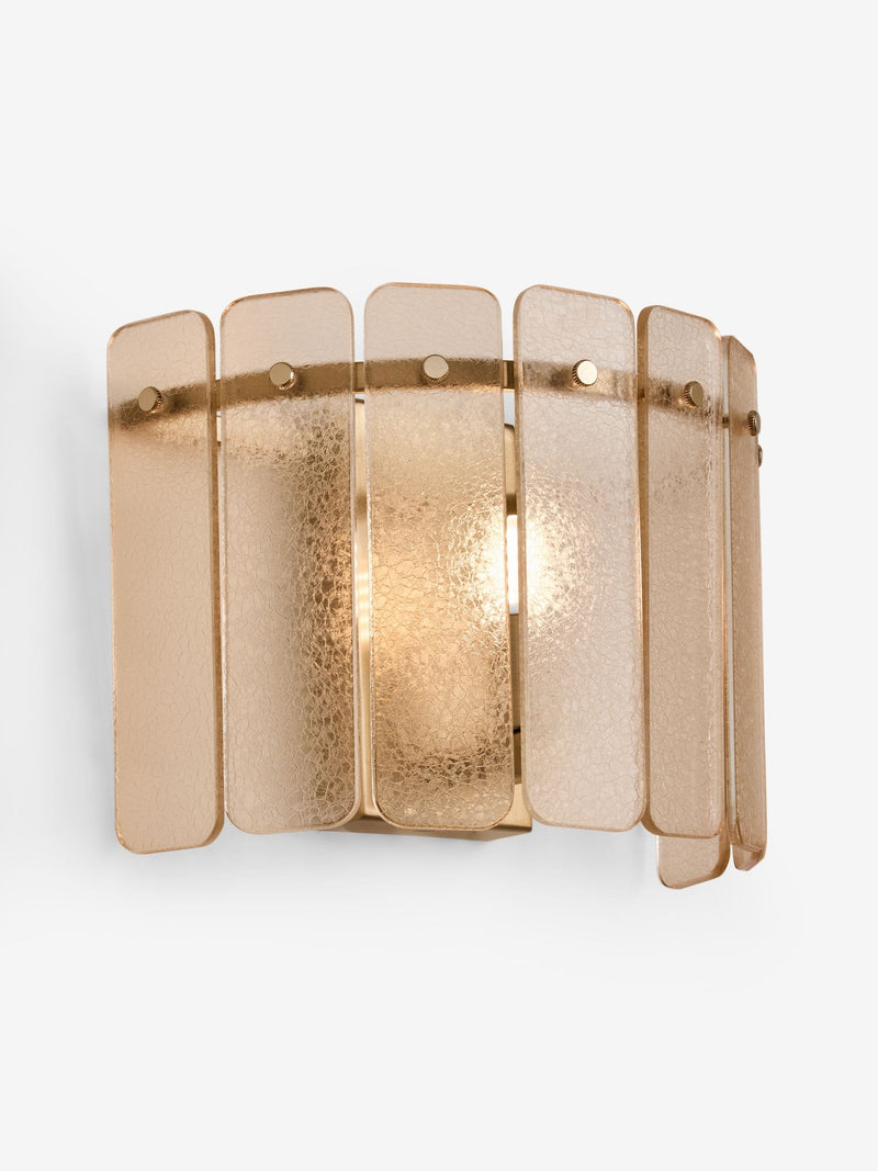 Lipsy crackle glass wall light in champagne gold - British product