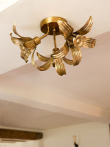 Next Rockett St George Brass Flush Flower Ceiling Light, 21.5cm x 35cm- Buy online at McGrocer
