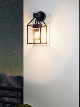 Next Eglo Black Trecate Modern Lantern Style Outdoor Wall Light- Buy online at McGrocer