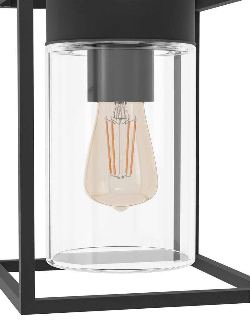 Eglo Trecate modern lantern outdoor wall light black (British brand)