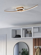 Next Eglo Lungolago Brown Steel Minimalist Ceiling Light- Buy online at McGrocer