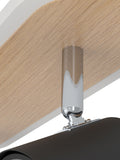 Eglo modern 3-light spotlight wood and steel 46cm, UK version