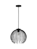 Eglo black steel pendant ceiling light 110cm - British product