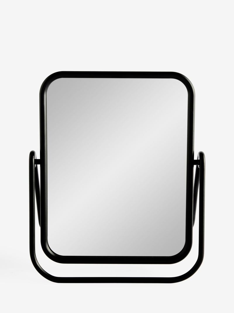 Black rectangular vanity mirror 29.5cm height - British product