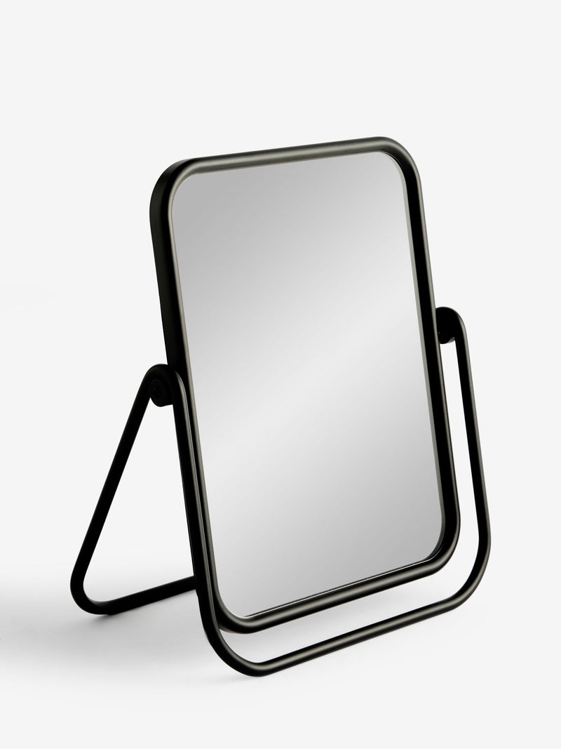 Black rectangular vanity mirror 29.5cm height - British product