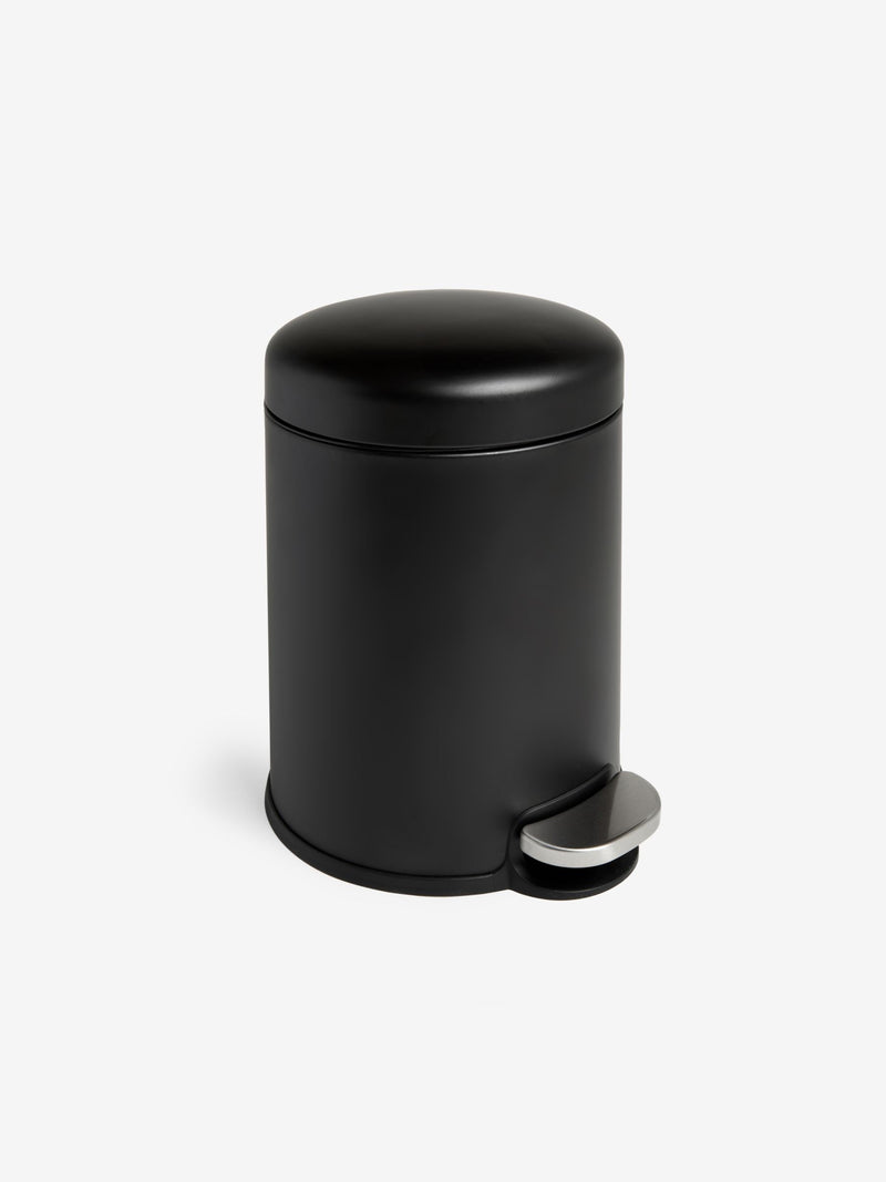 MADE.COM Black Joss pedal bin 5 litre, imported from the UK