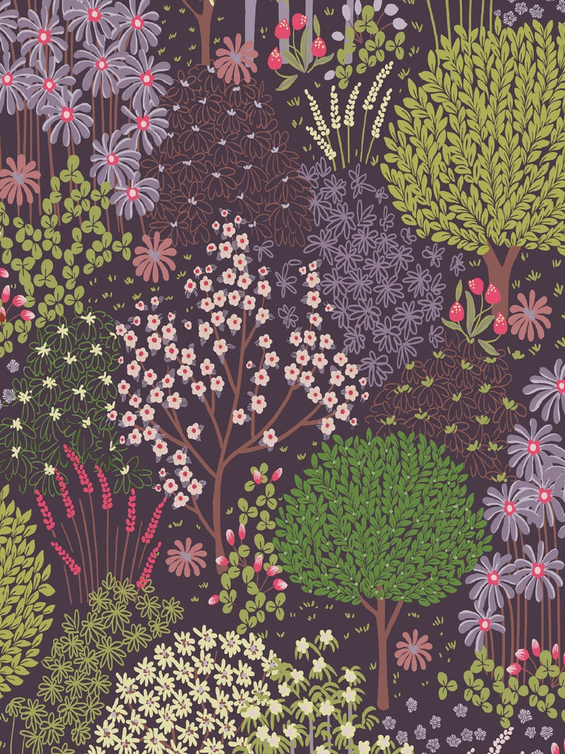 Graham & Brown Plum Fable A4 wallpaper sample, imported from the UK