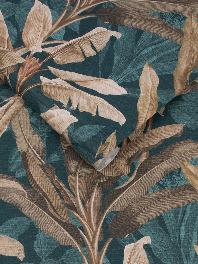 Graham & Brown wallpaper sample Teal Borneo A4, UK version