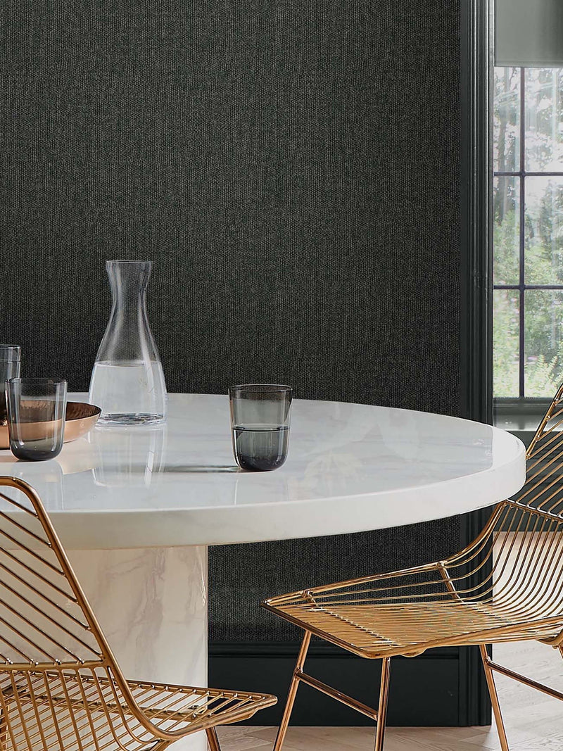 Graham & Brown Deep Grey Twill wallpaper sample A4 (British brand)
