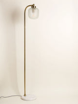 Next Oliver Bonas Clear Luce Glass & Marble Floor Lamp 150cm- Buy online at McGrocer