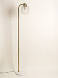 Oliver Bonas Clear Luce glass marble floor lamp, imported from the UK