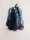 Blue football backpack recycled polyester - British product