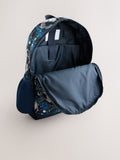 Blue football backpack recycled polyester - British product