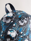 Blue football backpack recycled polyester - British product